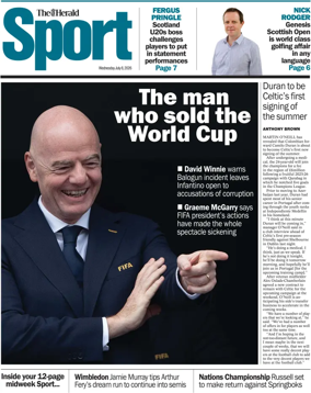 Cover of Herald Sport