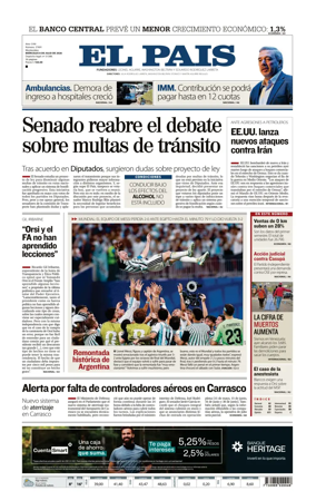 Cover of El Pais (Uruguay)