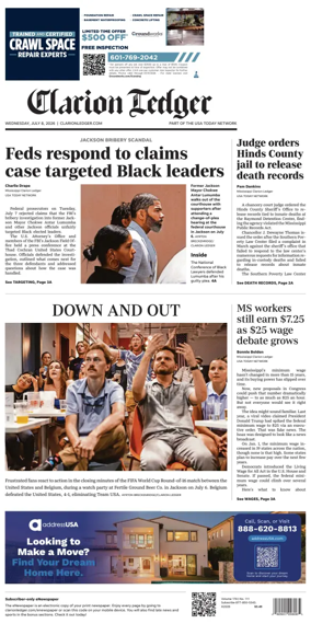 Cover of Clarion Ledger