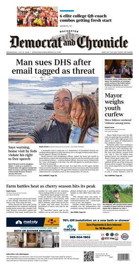 Cover of Democrat and Chronicle