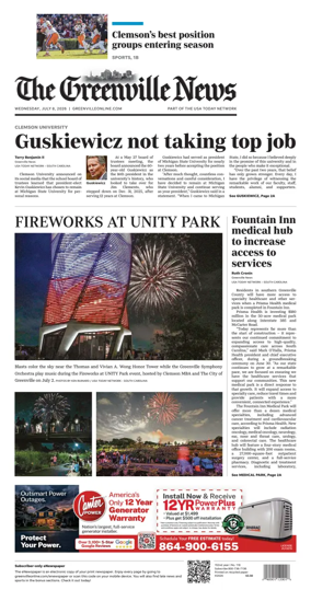 Cover of The Greenville News