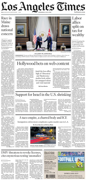 Cover of Los Angeles Times