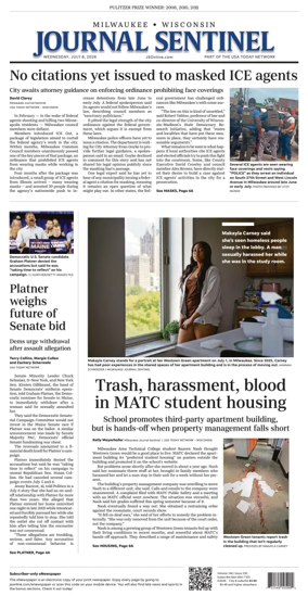 Cover of Milwaukee Journal Sentinel