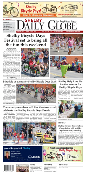 Cover of Shelby Daily Globe
