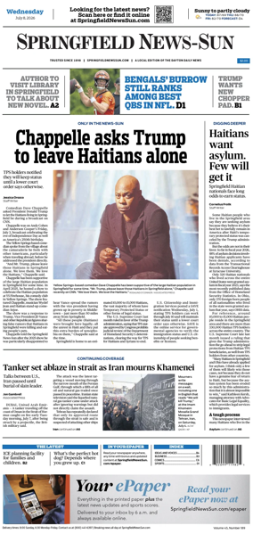 Cover of Springfield News-Sun