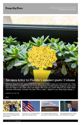 Cover of Tampa Bay Times TFP