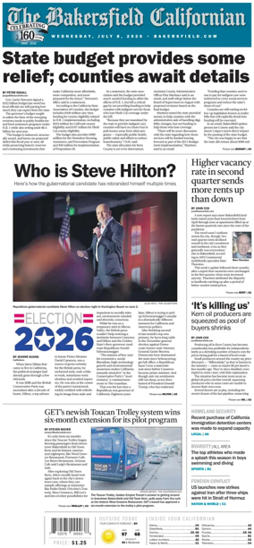 Cover of The Bakersfield Californian
