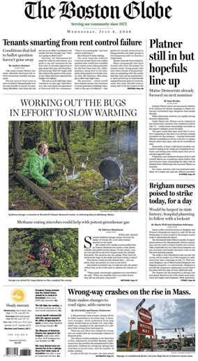 Cover of The Boston Globe