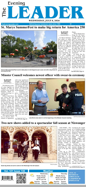 Cover of The Evening Leader