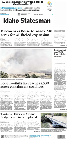 Cover of The Idaho Statesman