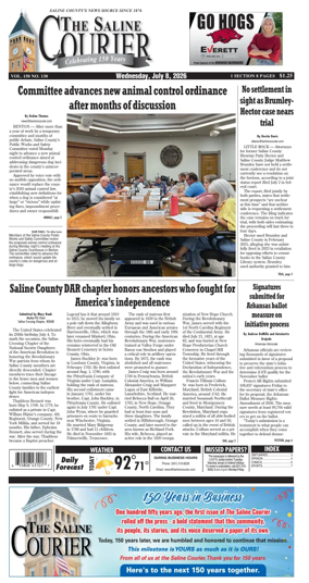 Cover of The Saline Courier