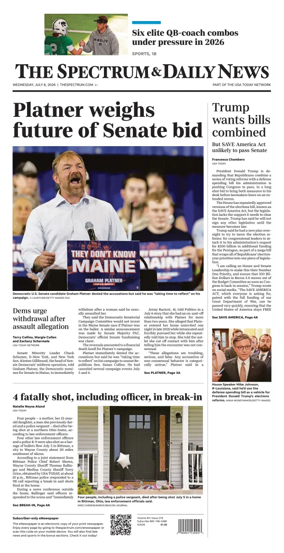Cover of The Spectrum & Daily News