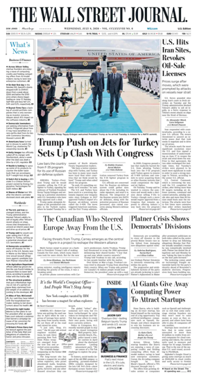 Cover of The Wall Street Journal