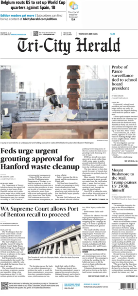 Cover of Tri-City Herald