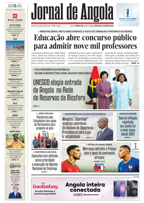 Cover of Jornal de Angola