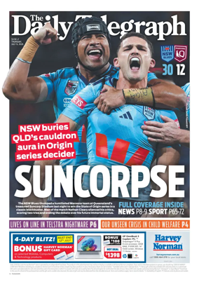 Cover of The Daily Telegraph (Sydney)