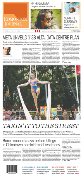 Cover of Edmonton Journal