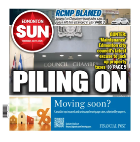 Cover of Edmonton Sun