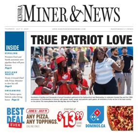 Cover of Kenora Daily Miner and News
