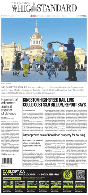 Cover of Kingston Whig-Standard
