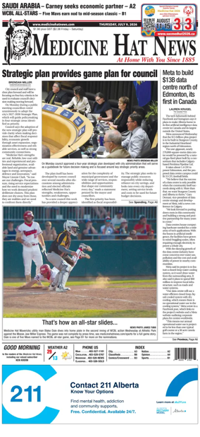 Cover of Medicine Hat News