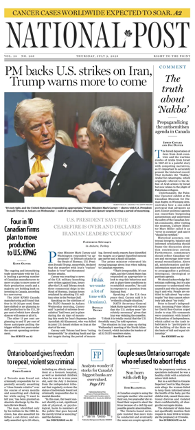Cover of National Post - (Latest Edition)