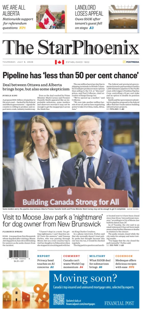 Cover of Saskatoon StarPhoenix