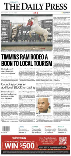 Cover of The Daily Press (Timmins)