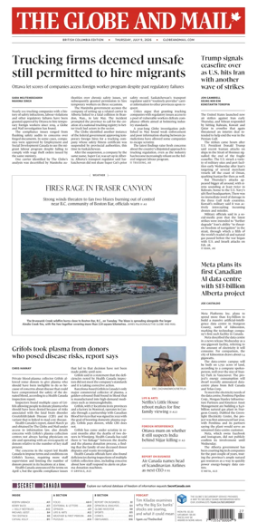 Cover of The Globe and Mail (BC Edition)