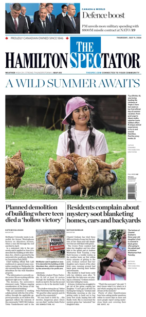 Cover of The Hamilton Spectator
