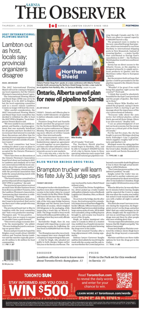 Cover of The Observer (Sarnia)