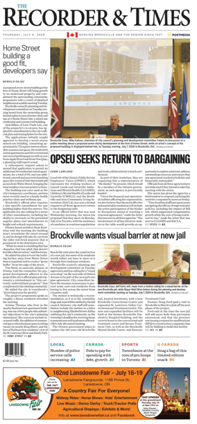 Cover of The Recorder & Times (Brockville)