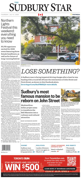 Cover of The Sudbury Star