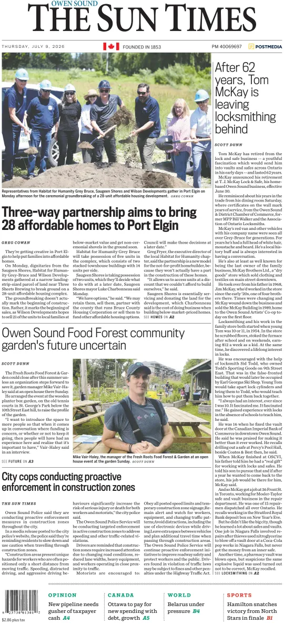 Cover of The Sun Times (Owen Sound)