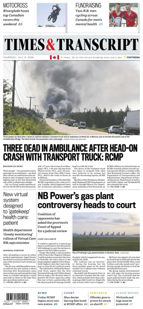 Cover of Times & Transcript
