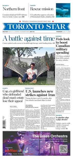 Cover of Toronto Star