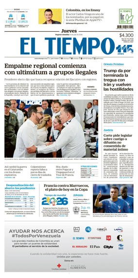 Cover of El Tiempo (Bogota)