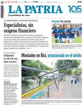 Cover of La Patria (Colombia)