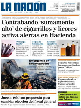 Cover of La Nacion (Costa Rica)