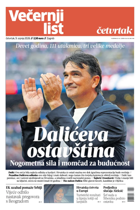 Cover of Vecernji list - Zagreb