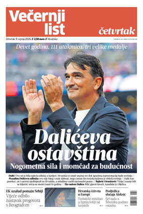 Cover of Vecernji list - Hrvatska