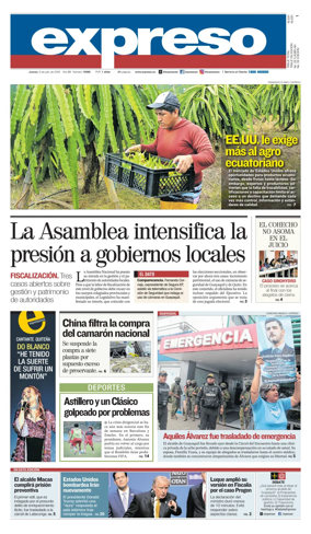 Cover of Diario Expreso