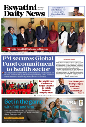 Cover of Eswatini Daily News