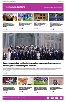 Cover of Euronews Culture and Sport (Portuguese)