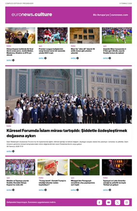 Cover of Euronews Culture and Sport (Turkish) Compiled Edition