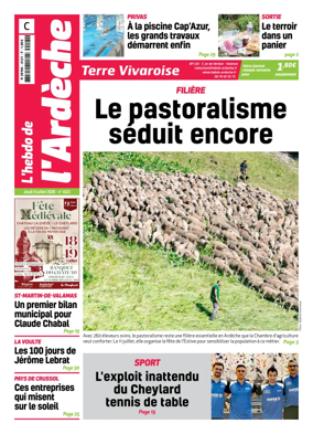 Cover of L'Hebdo de l'Ardeche – edition centre