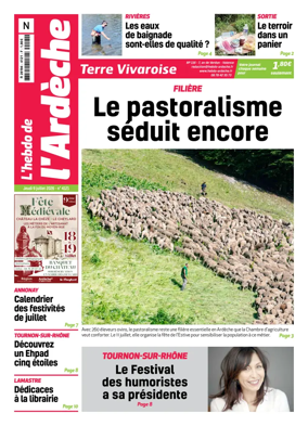 Cover of L'Hebdo de l'Ardeche – edition Nord