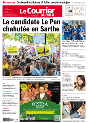 Cover of Le Courrier de l’Ouest (Angers)