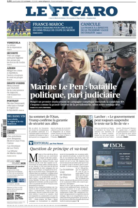 Cover of Le Figaro