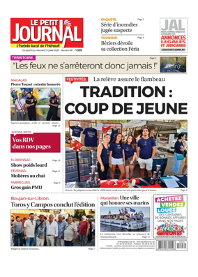 Cover of Le Petit Journal - L'hebdo local de l'Herault